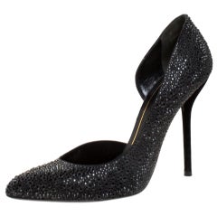 Gucci Black Crystal Embellished Satin and Suede Noah D
Orsay Pumps Size 39