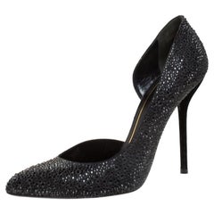Gucci Black Crystal Embellished Satin and Suede Noah D
Orsay Pumps Size 39