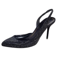 Gucci Black Crystal Embellished Satin and Suede Noah D
Orsay Pumps Size 39