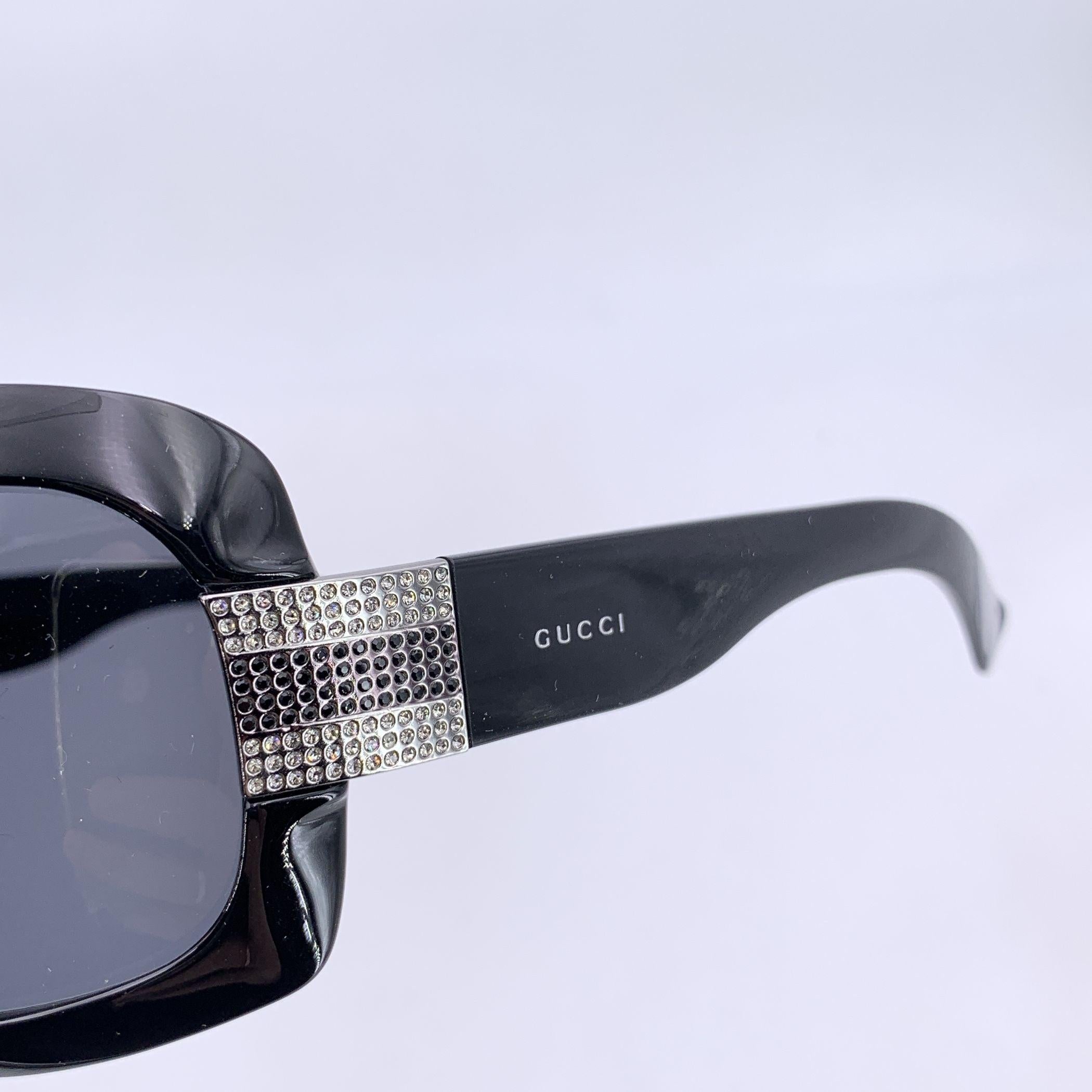 Gafas de sol de cristal negro Gucci GG2901/STRASS 63/16 110mm en Excelente estado para la venta en Rome, Rome