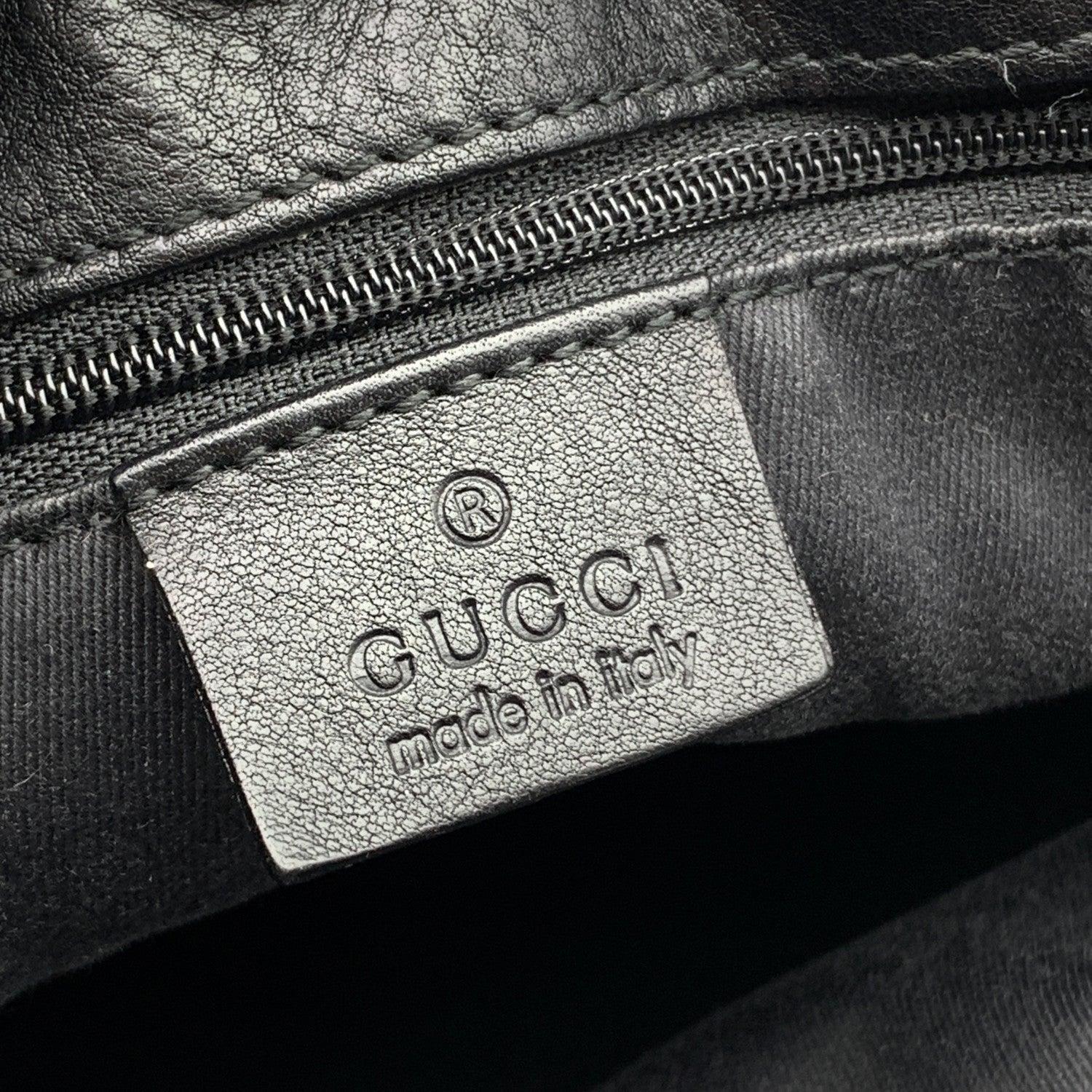  Gucci Black Denim Canvas Shoulder Bag Shopping Tote Pour femmes 
