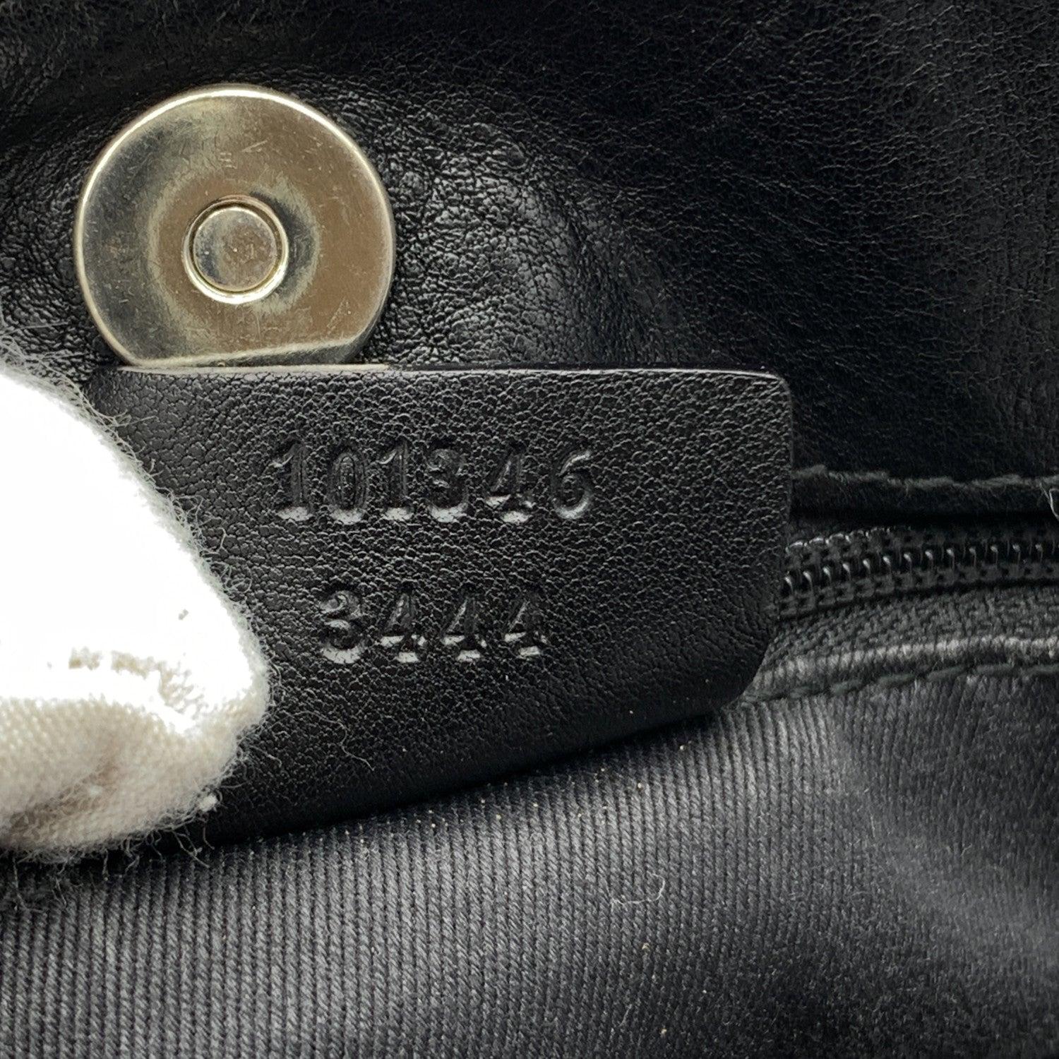 Gucci Black Denim Canvas Shoulder Bag Shopping Tote en vente 1