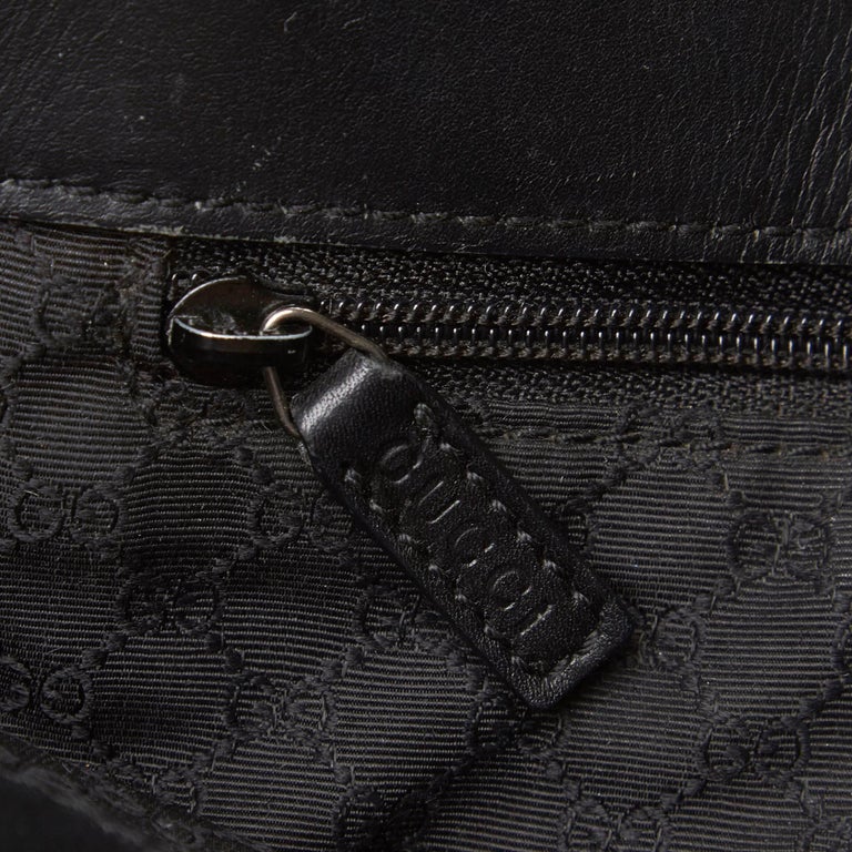 Gucci Black Denim Fabric Web Handbag Italy at 1stdibs