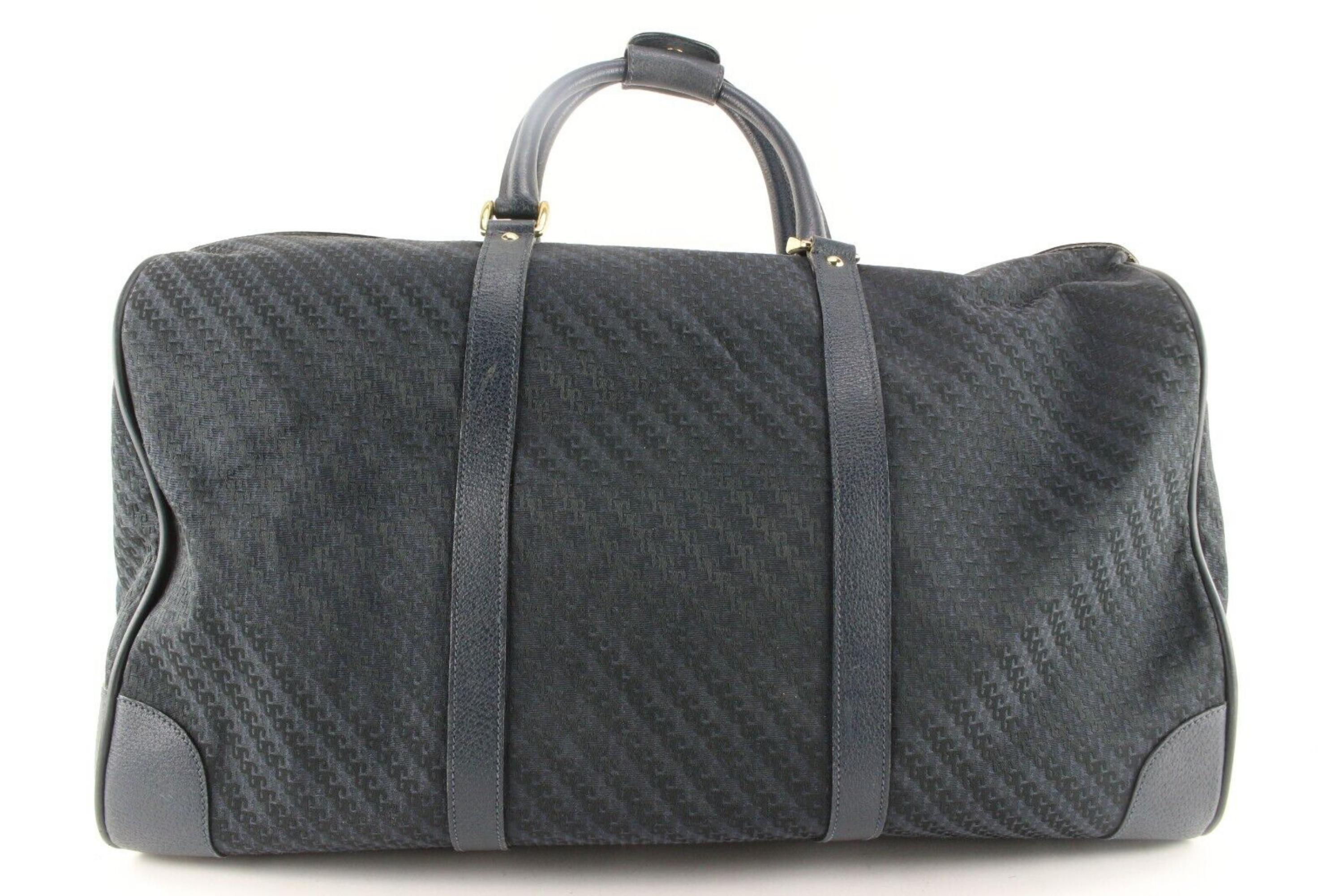 Gucci Black Diagonal Logo Duffle Bag with Strap 1GK0414C 2