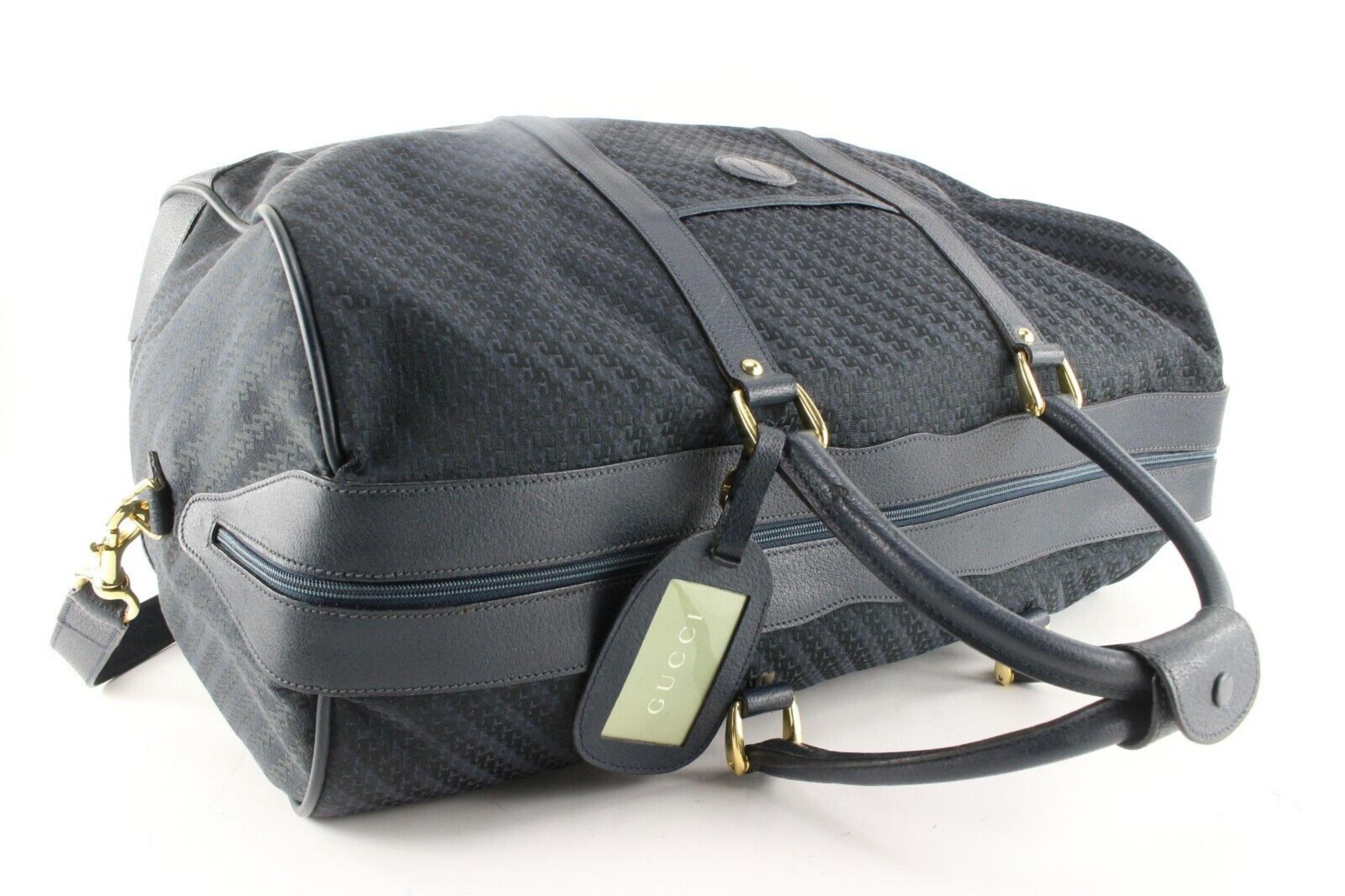 Gucci Black Diagonal Logo Duffle Bag with Strap 1GK0414C 3