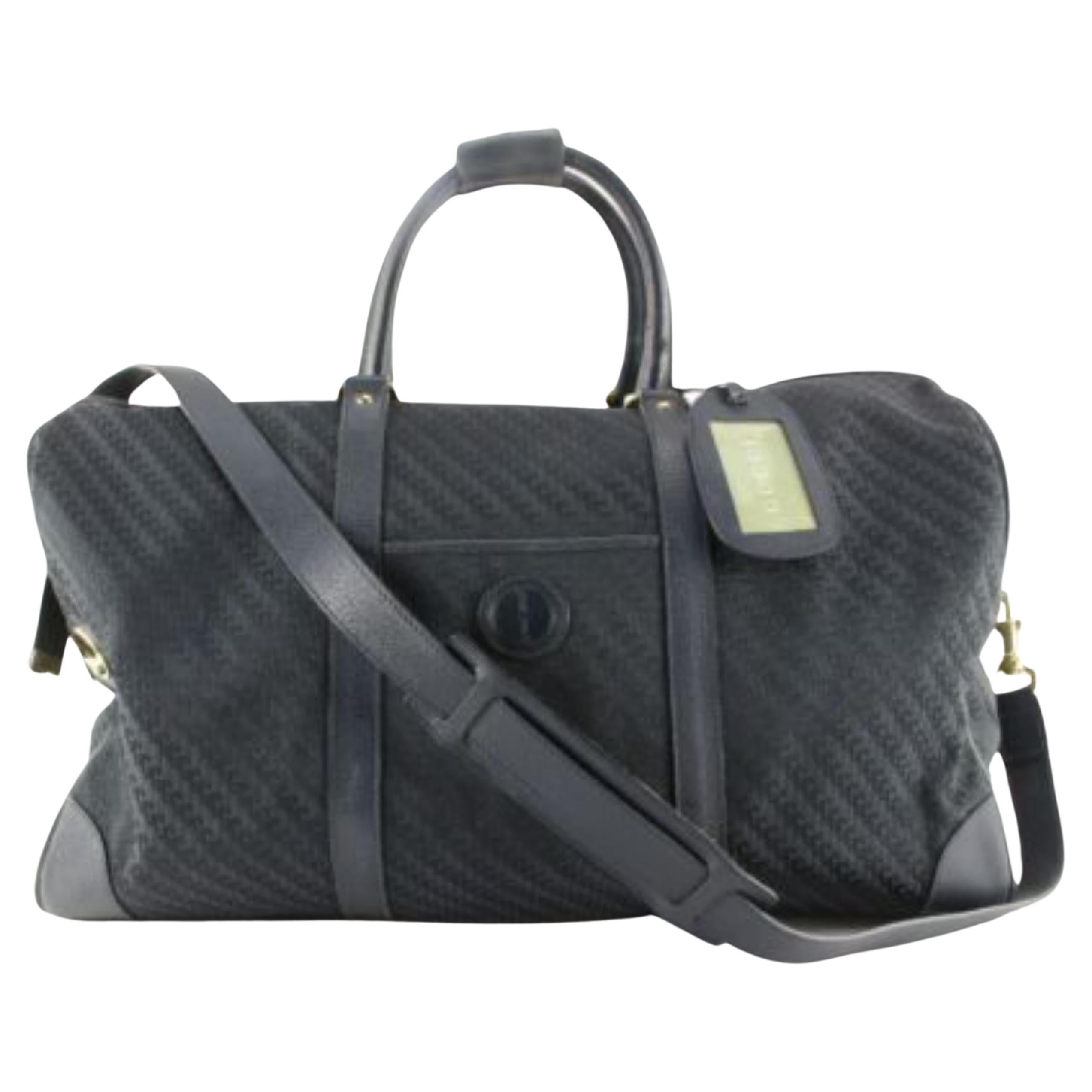 Gucci Black Diagonal Logo Duffle Bag with Strap 1GK0414C
