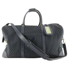 Schwarze Diagonal-Logo-Duffle Bag von Gucci mit Riemen 1GK0414C