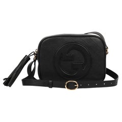 Gucci Black Diagonal Quilted Calfskin Leather Blondie Small Shoulder Bag