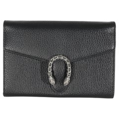 Gucci Black Dollar Calfskin Dionysus Chain Wallet