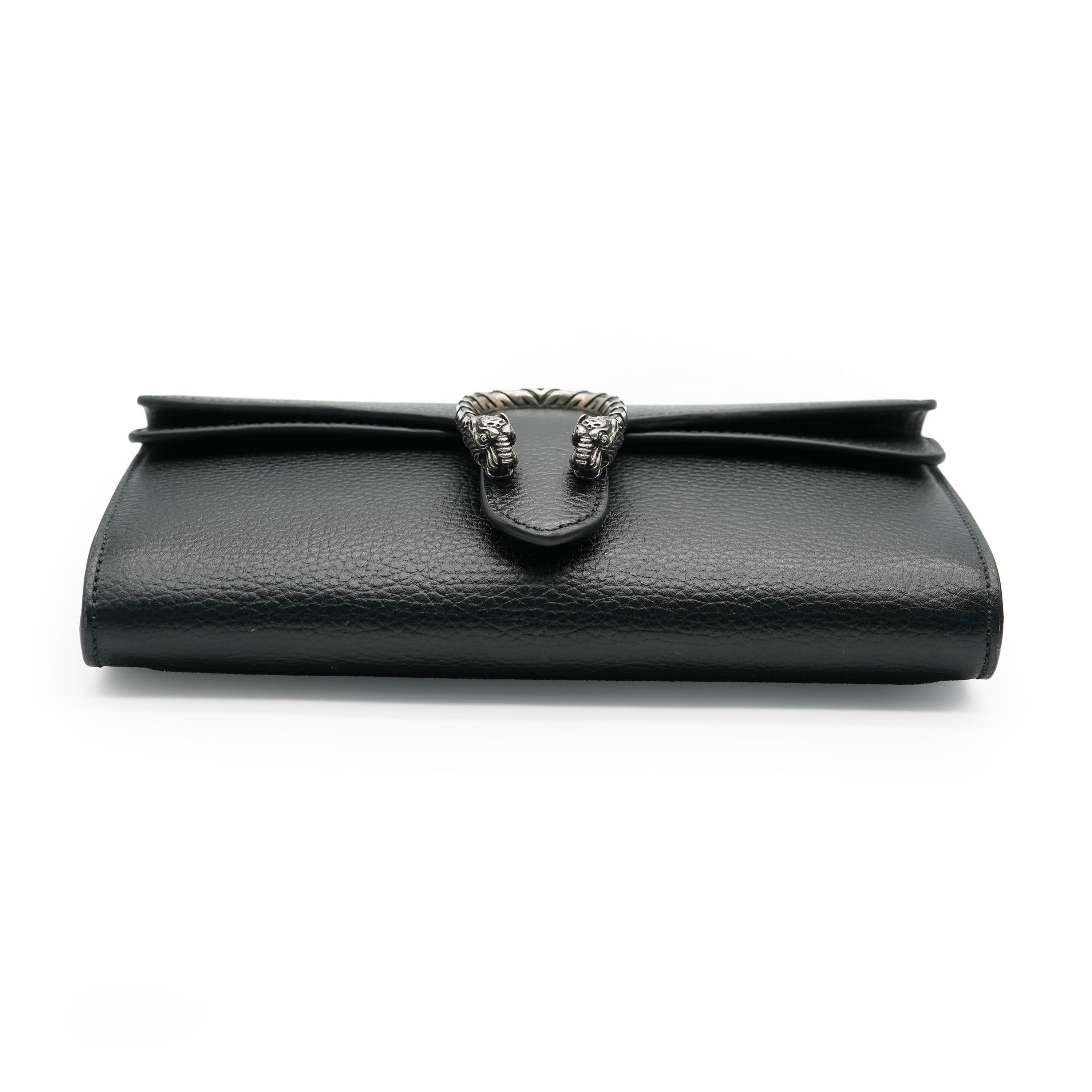 Gucci Black Dollar Calfskin Web Small Dionysus For Sale 4