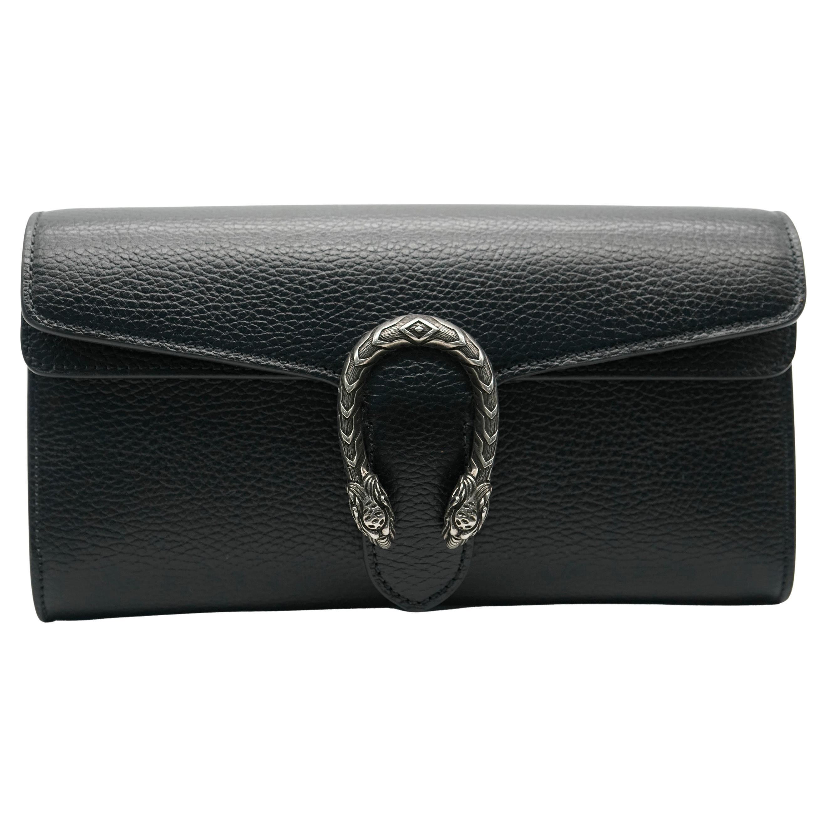 Gucci Black Dollar Calfskin Web Small Dionysus For Sale