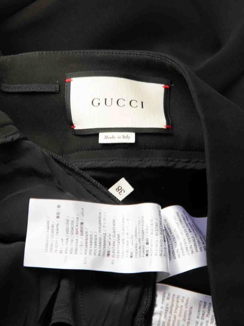 Gucci Black Doppia GG Slim Fit Trousers Size XS For Sale 1