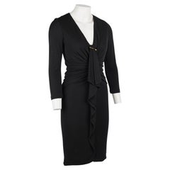 Gucci by Tom Ford Black Draped Jersey Cocktail Dress, c. Early 2000s