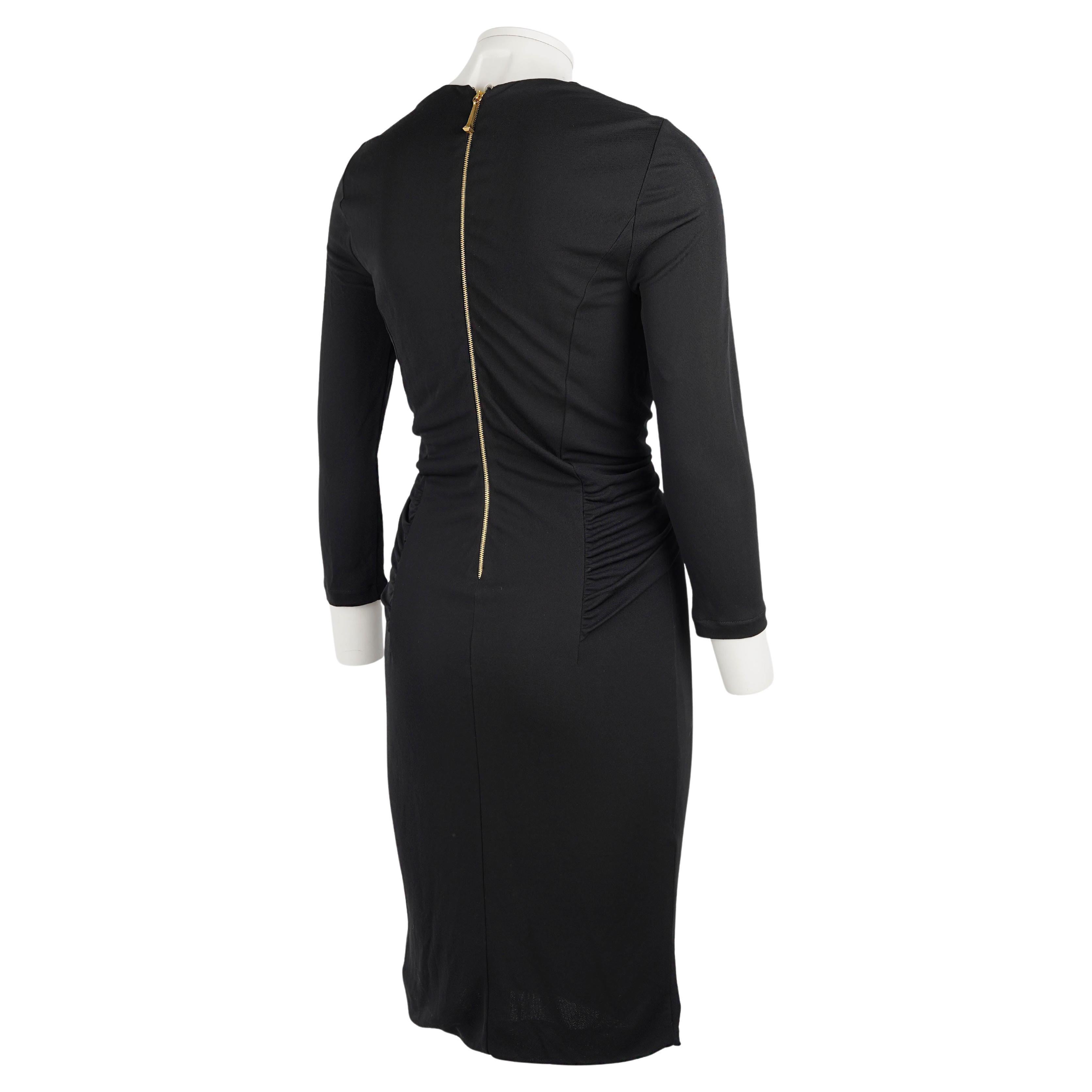Gucci by Tom Ford Robe de cocktail en jersey drapé noir, c. Début des années 2000 en vente 1