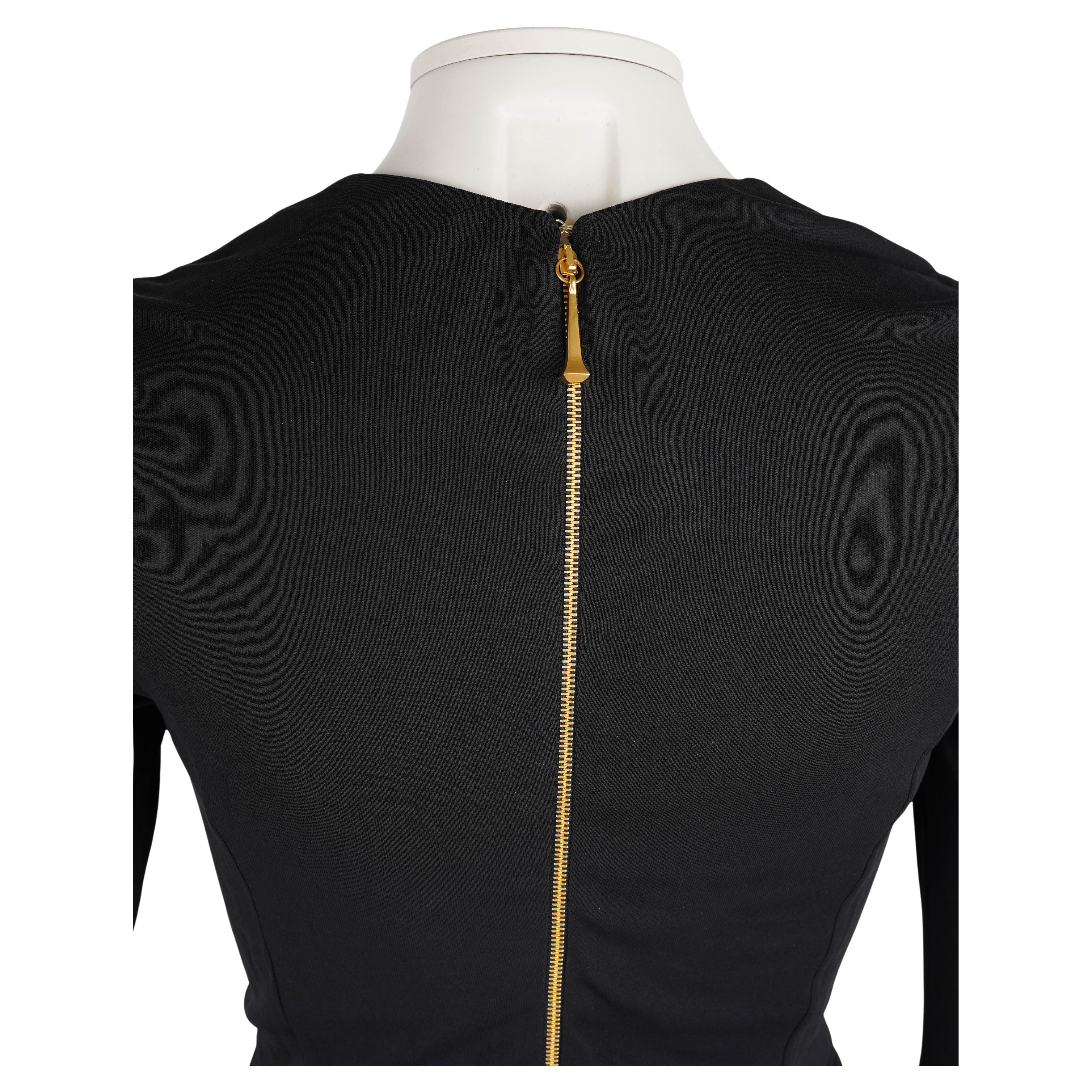 Gucci by Tom Ford Robe de cocktail en jersey drapé noir, c. Début des années 2000 en vente 2
