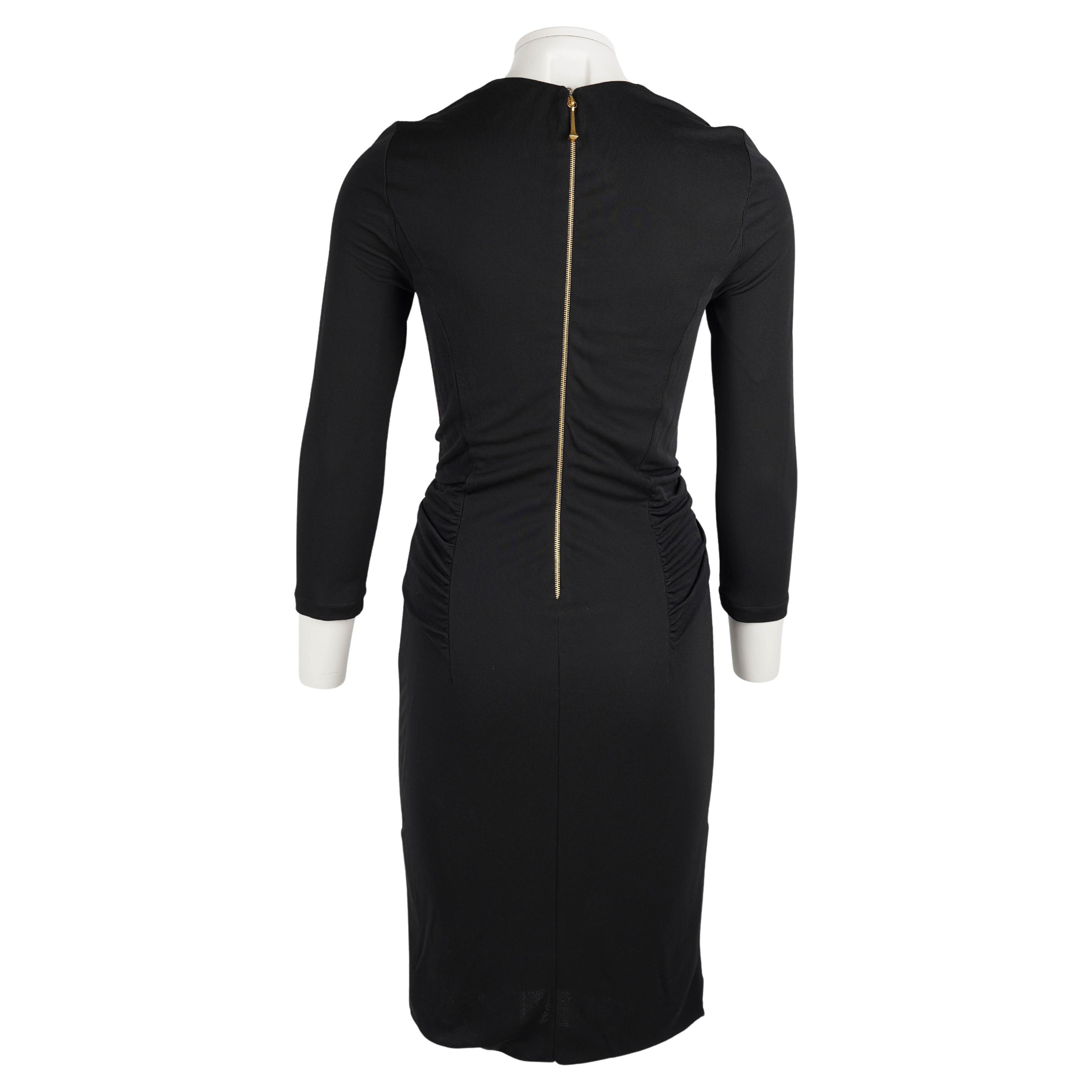 Gucci by Tom Ford Robe de cocktail en jersey drapé noir, c. Début des années 2000 en vente 4