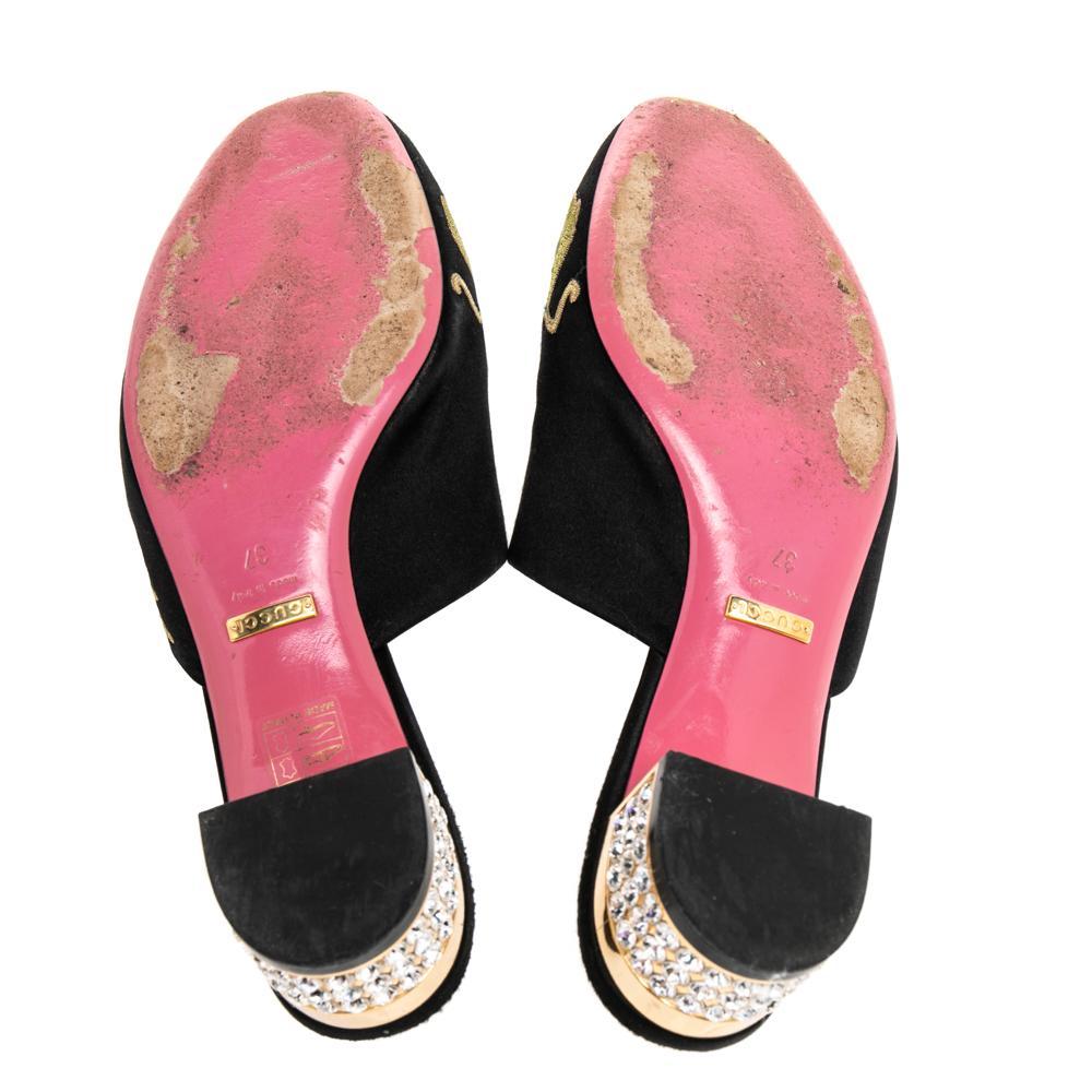 embroidered mules heels