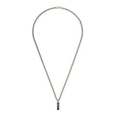 Gucci Pendentif en émail noir en argent A Silver Collier pour femmes YBB678714003