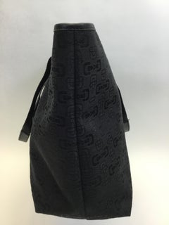 Gucci Black Fabric Logo Tote