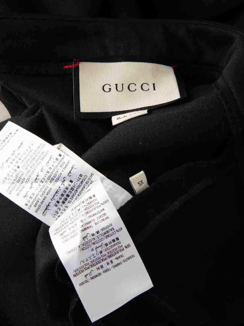 Women's Gucci Black Faux Pearl Trim Web Tape Trousers Size XS