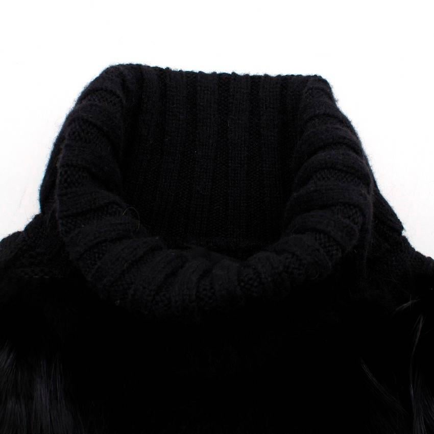 Gucci Black Fur Knitted Vest For Sale 2