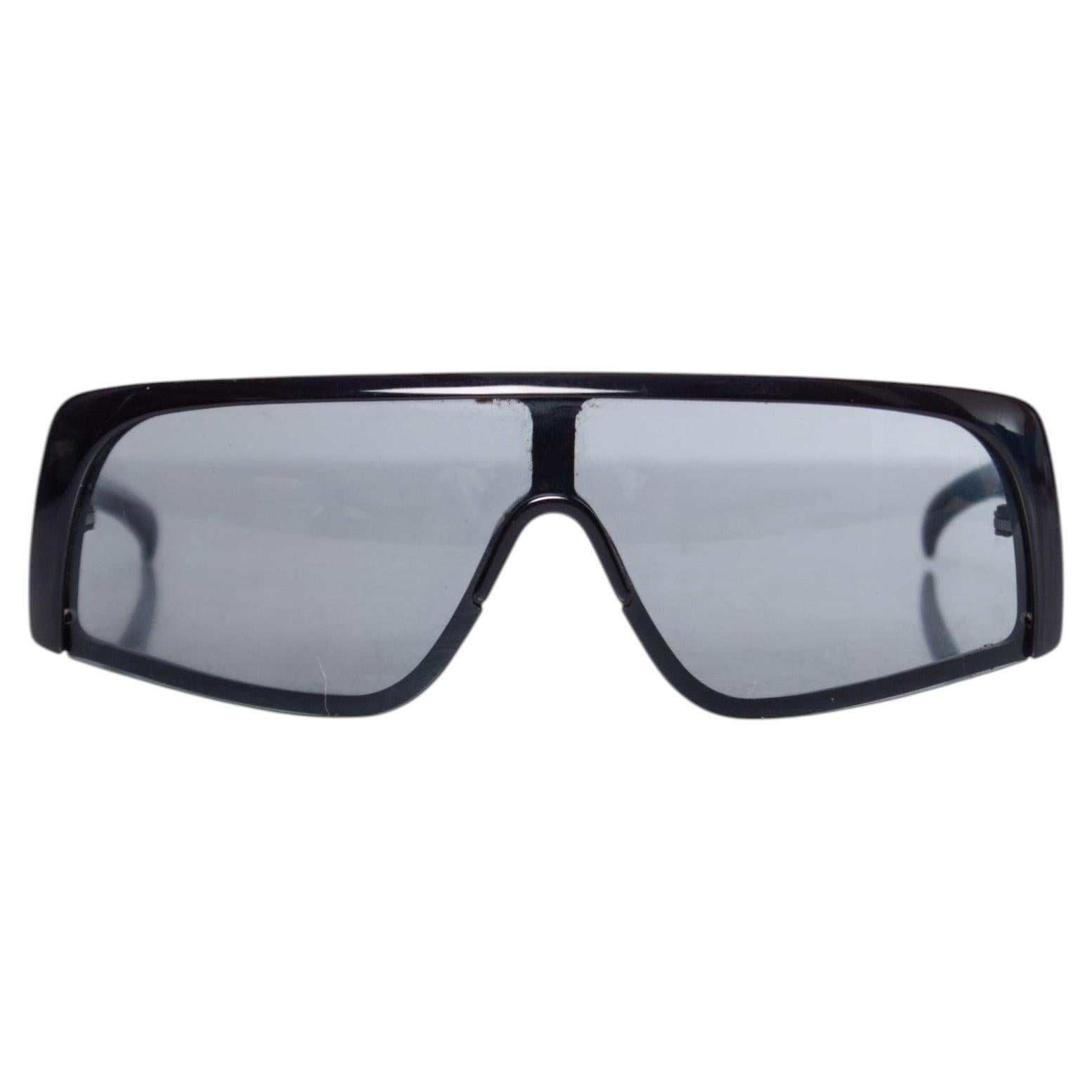 Gucci, Black futuristic sunglasses For Sale