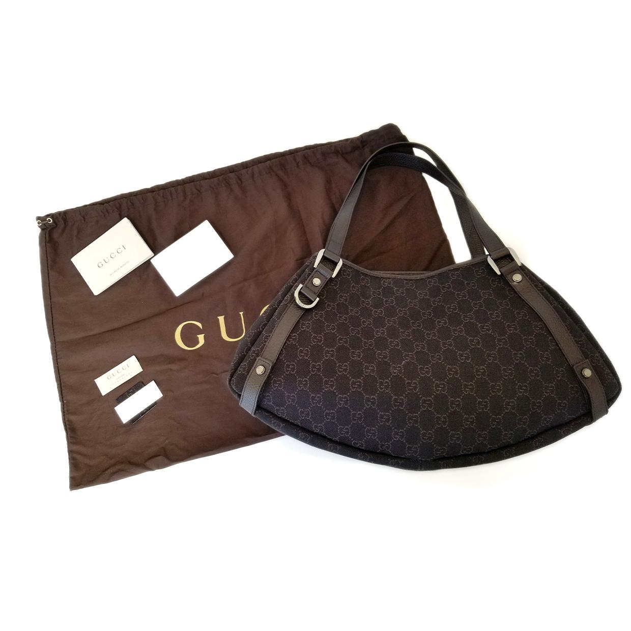 Women's Gucci Black GG Black Guccissima Hand Bag For Sale