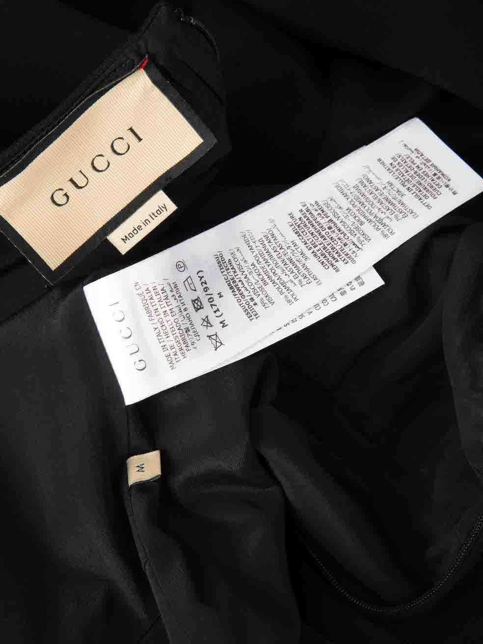 Gucci Black GG-Buckle Belted Midi Dress Size M For Sale 1