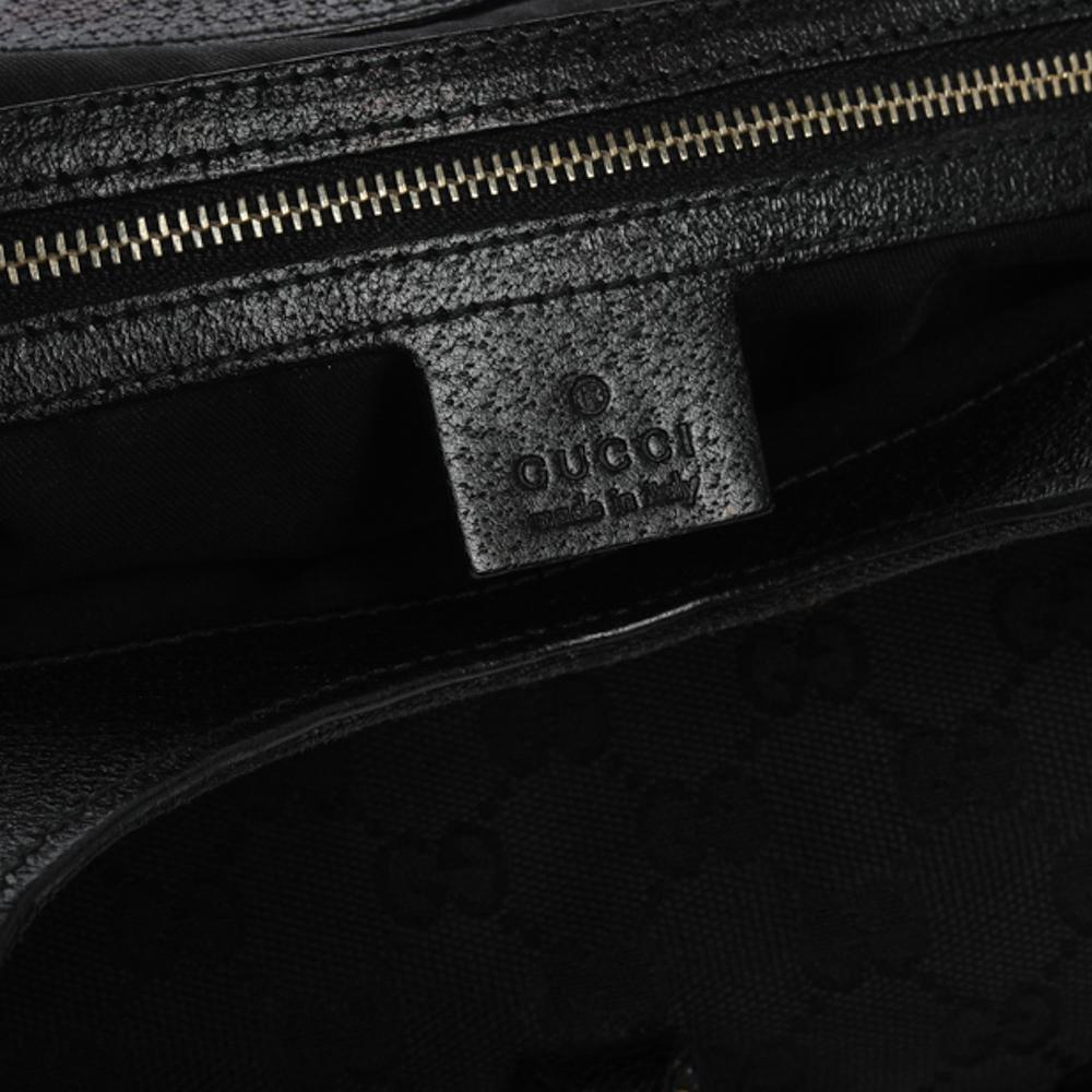 Gucci Black GG Canvas and Leather Bardot Bag 5