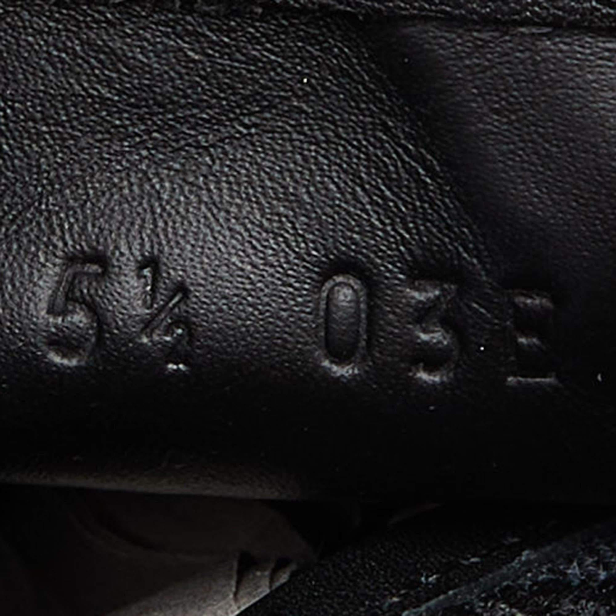 Gucci Baskets montantes Brooklyn en toile et cuir GG noire, taille 37,5 en vente 2