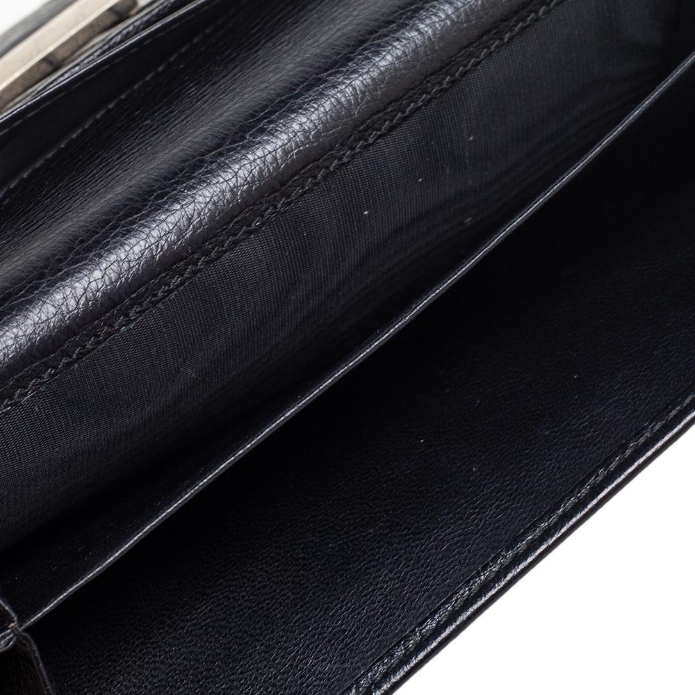 Gucci Black GG Canvas and Leather Continental Wallet 5