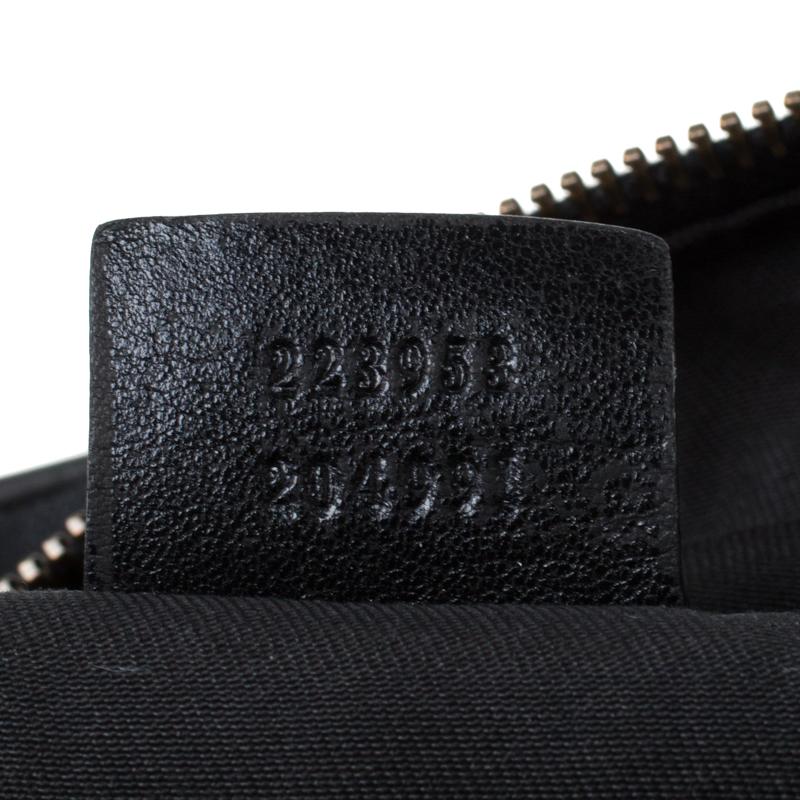 Gucci Black GG Canvas and Leather Interlocking Boston Bag 2