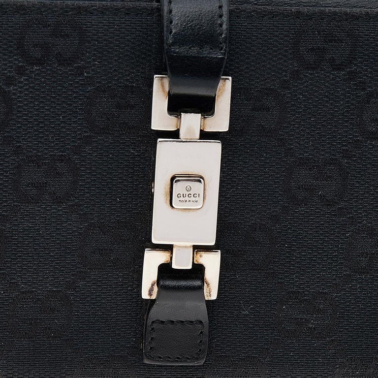 Gucci Black Long Jackie Wallet #3077 GG