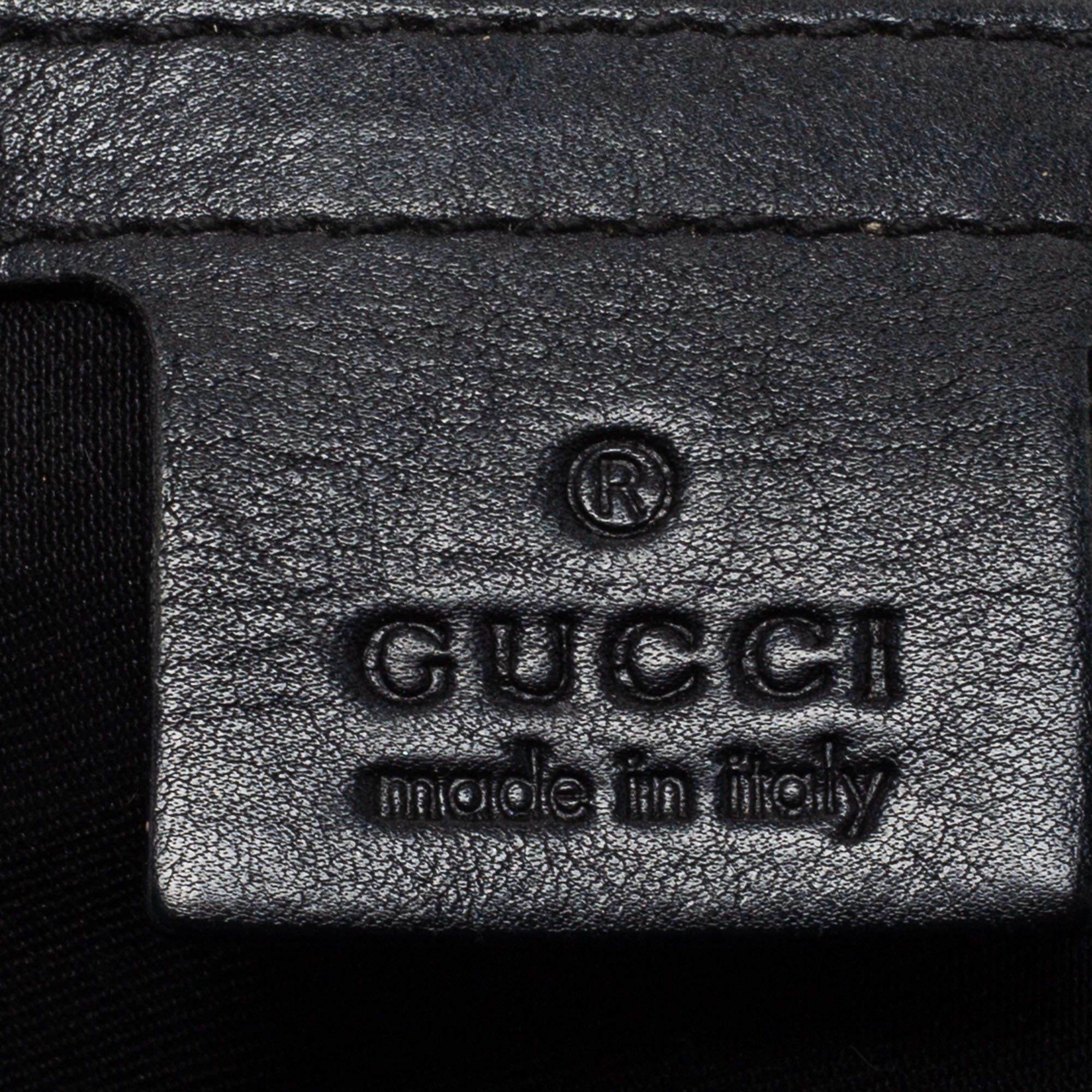 Gucci Black GG Canvas and Leather Large Babouska Indy Hobo 3