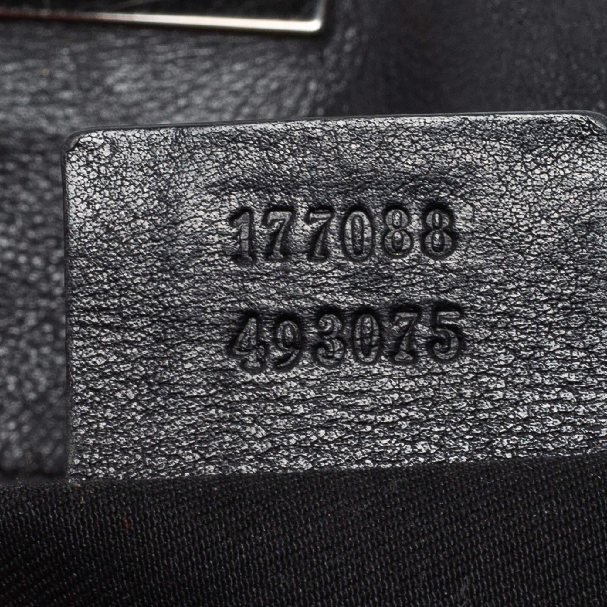 Gucci Black GG Canvas and Leather Large Babouska Indy Hobo 4