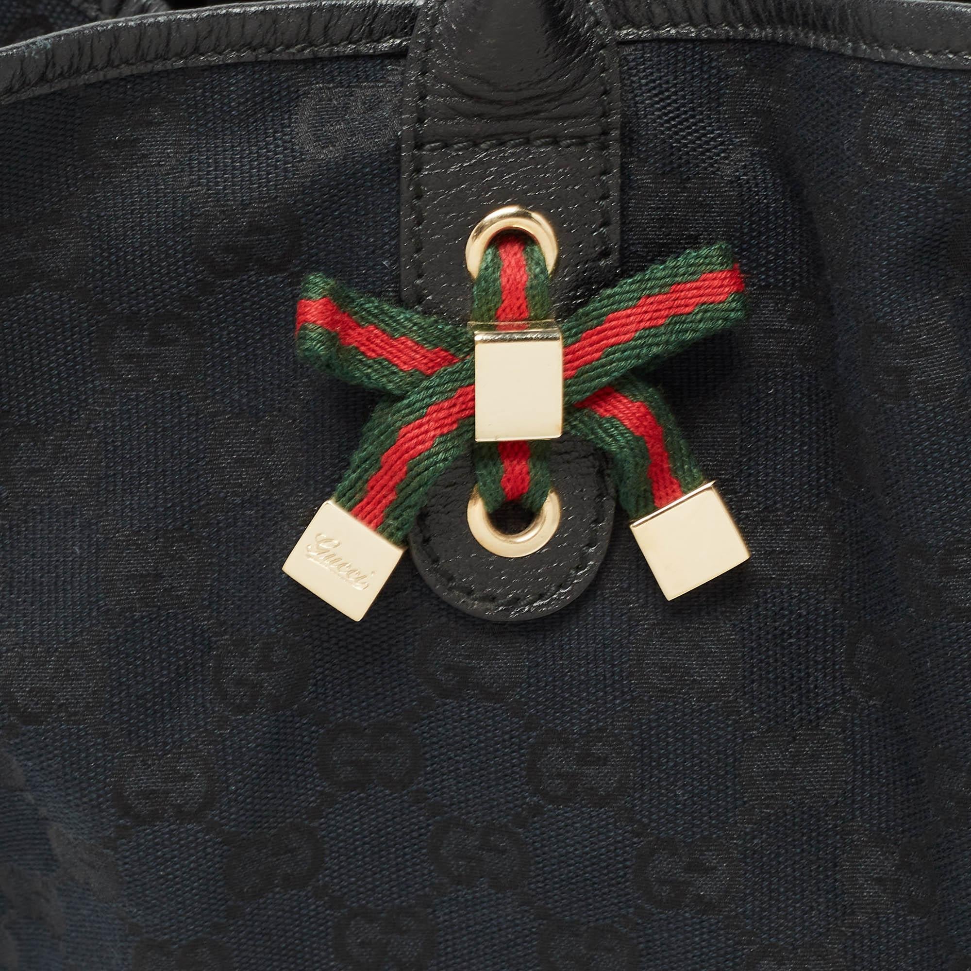 Gucci Black GG Canvas and Leather Large Princy Tote 1