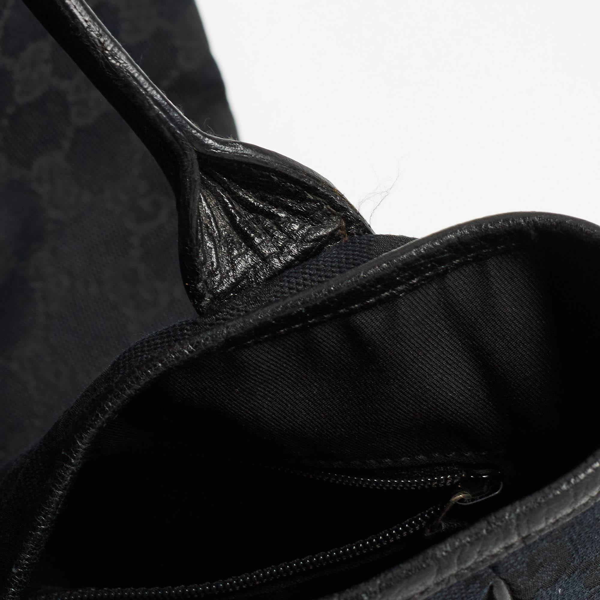 Gucci Black GG Canvas and Leather Large Princy Tote 3