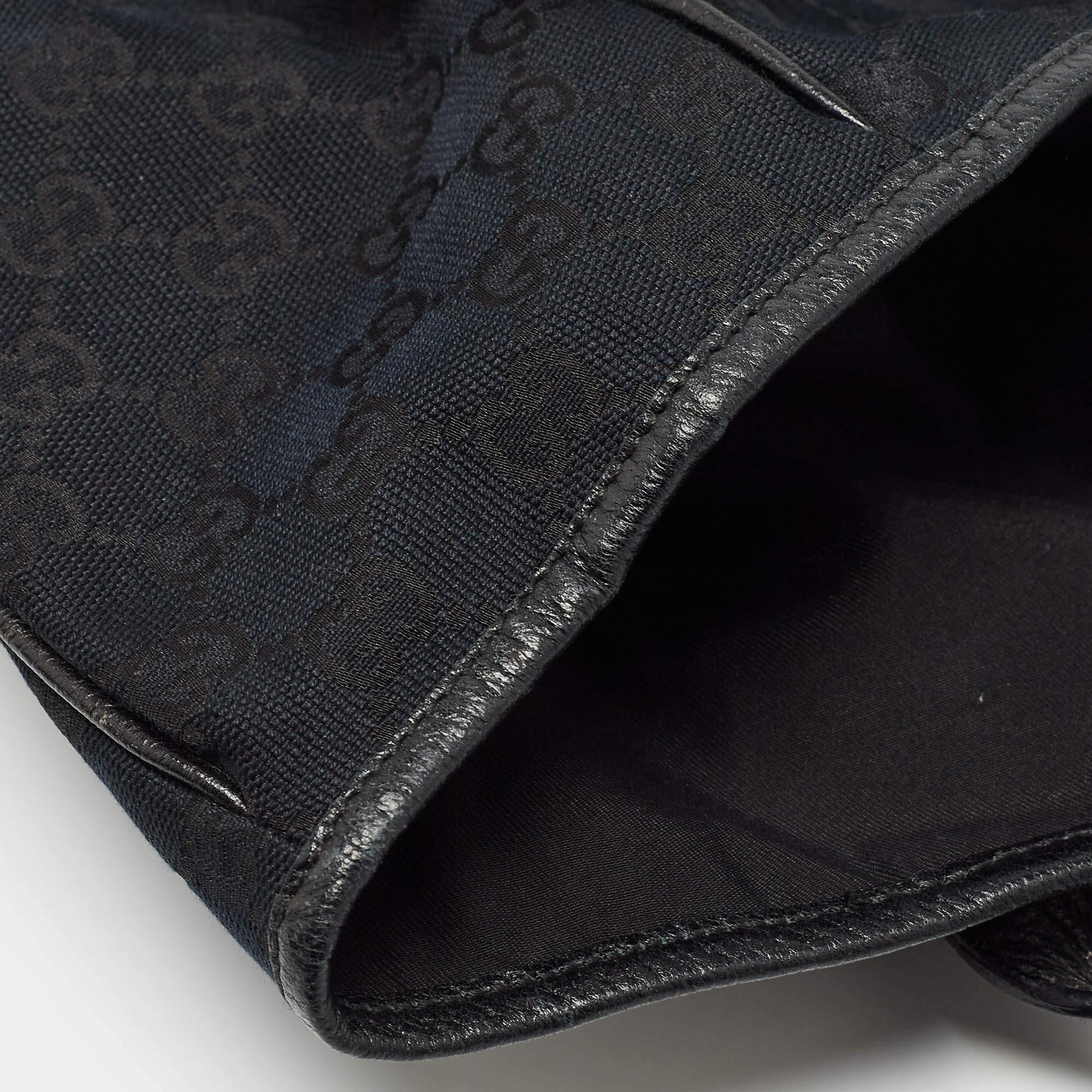 Gucci Black GG Canvas and Leather Large Princy Tote 4