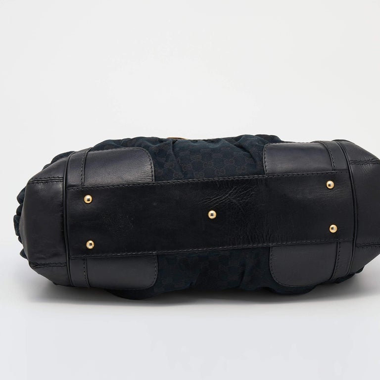 GG Black Large Canvas Tote Bag - Navy Blue