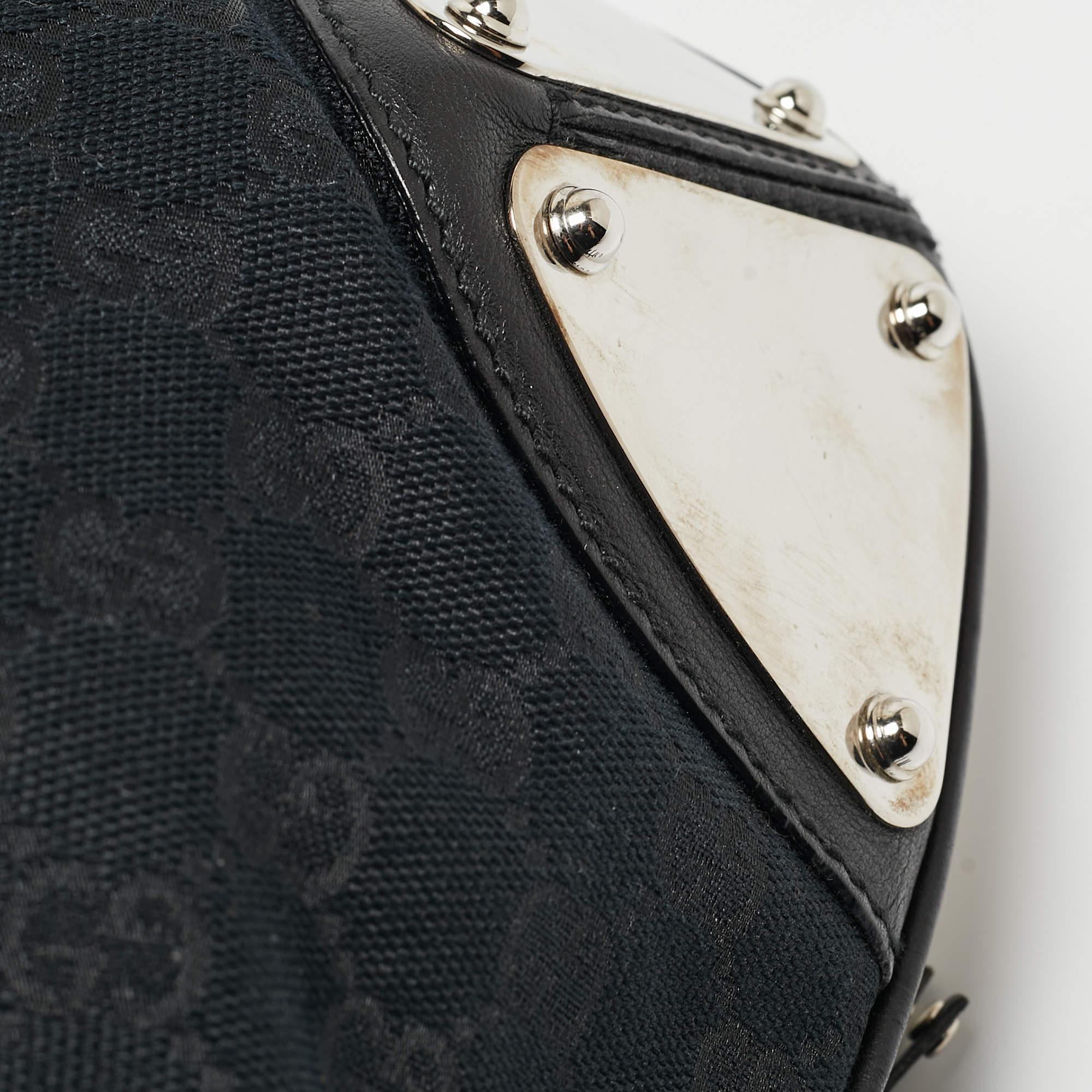 Gucci Black GG Canvas and Leather Medium Babouska Indy Hobo 7