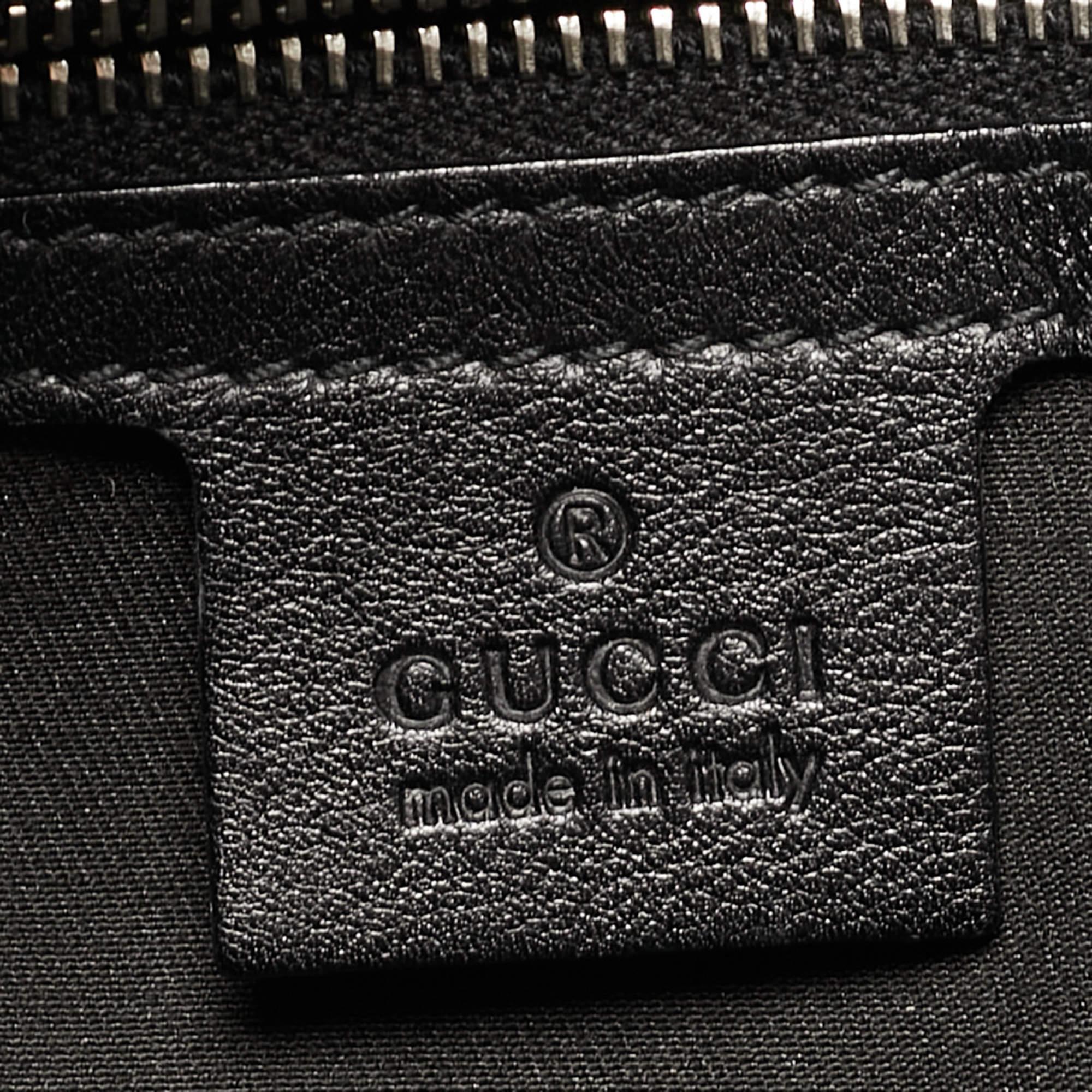 Gucci - Sac hobo « Babouska Indy » en toile et cuir noir GG, taille moyenne en vente 3