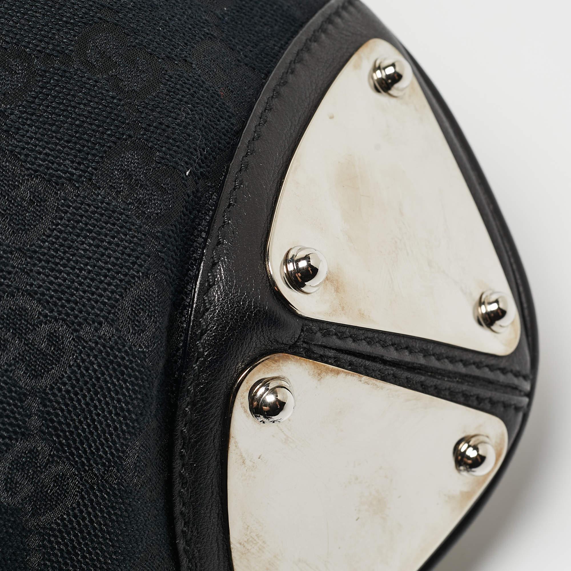Gucci Black GG Canvas and Leather Medium Babouska Indy Hobo 5