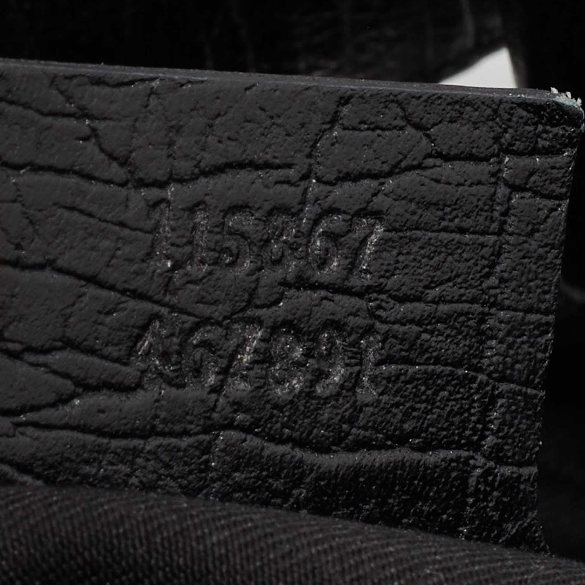 Gucci Black GG Canvas and Leather Medium Horsebit Hobo 3