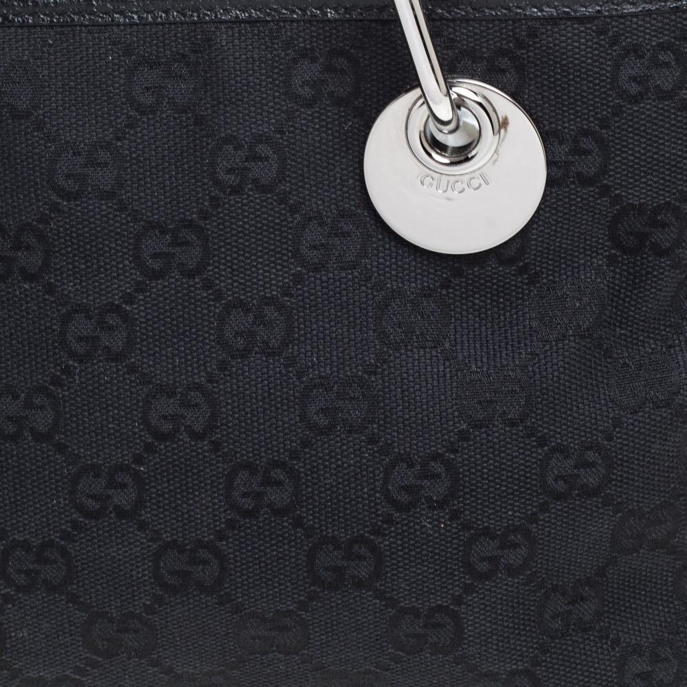 Gucci Black GG Canvas and Leather Mini Eclipse Tote 4