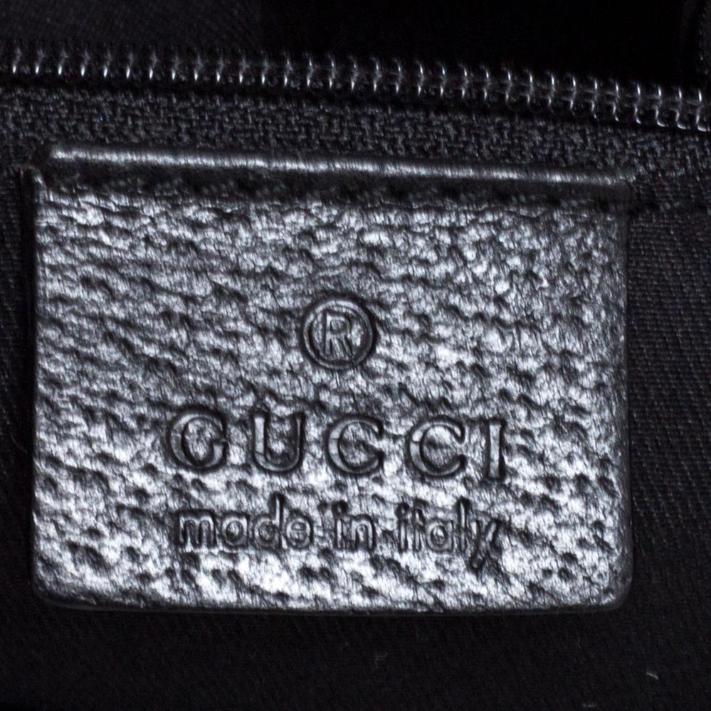 Gucci Mini Eclipse Tote aus schwarzem GG-Leinen und Leder 2