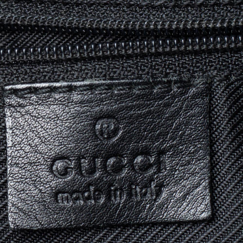 Gucci Black GG Canvas and Leather Shoulder Bag 4