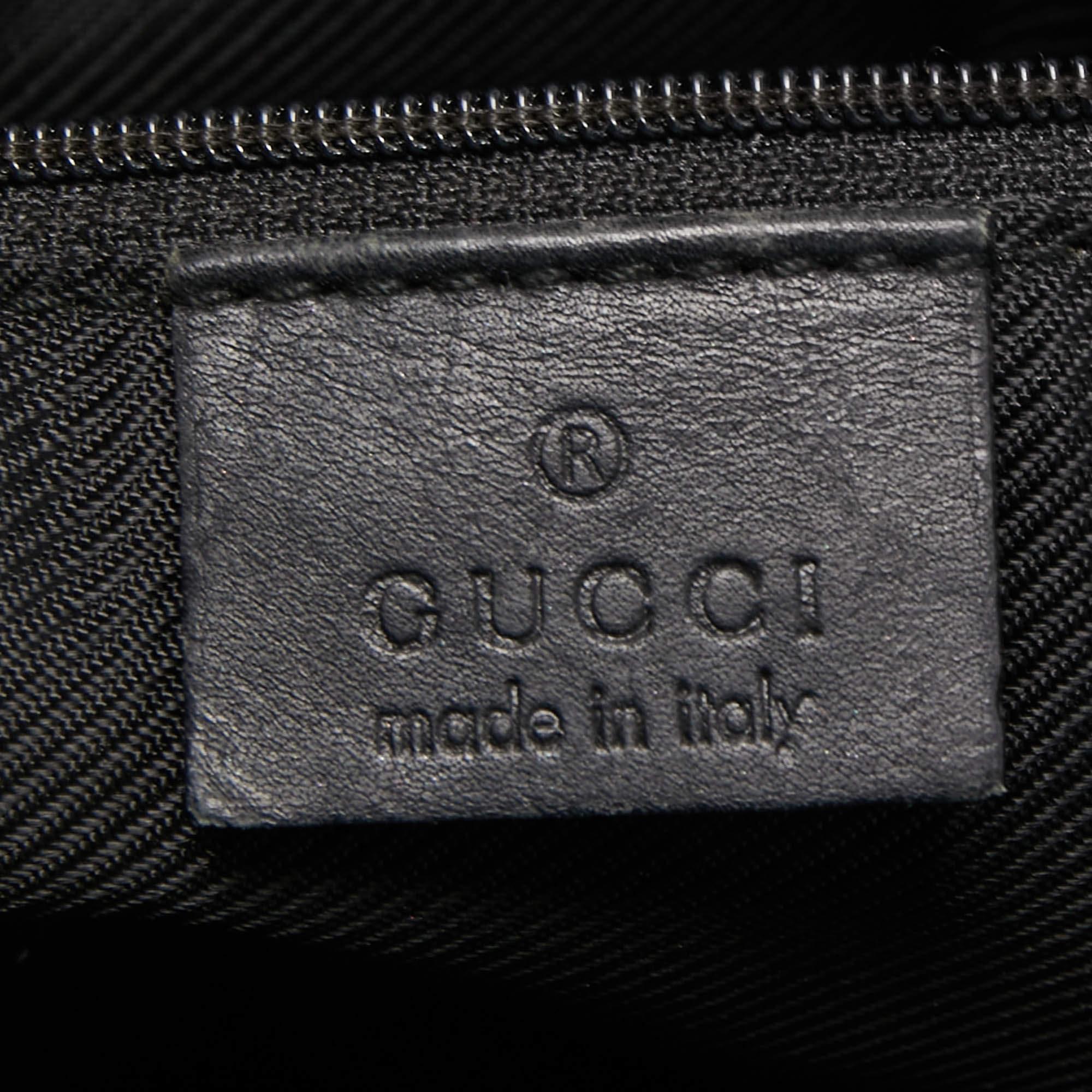 Gucci Black GG Canvas and Leather Shoulder Bag 5