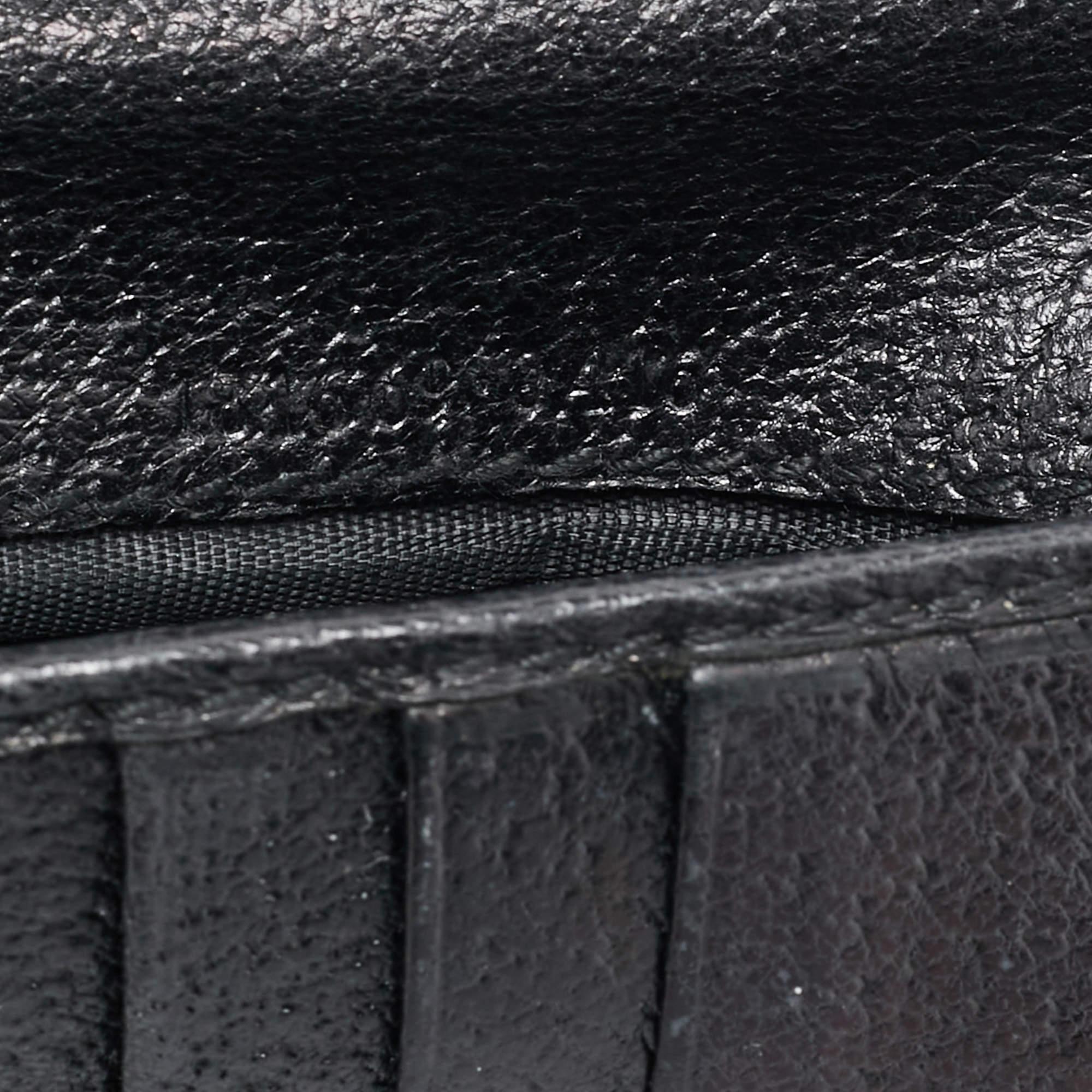 Gucci Black GG Canvas and Leather Web Flap French Wallet 4