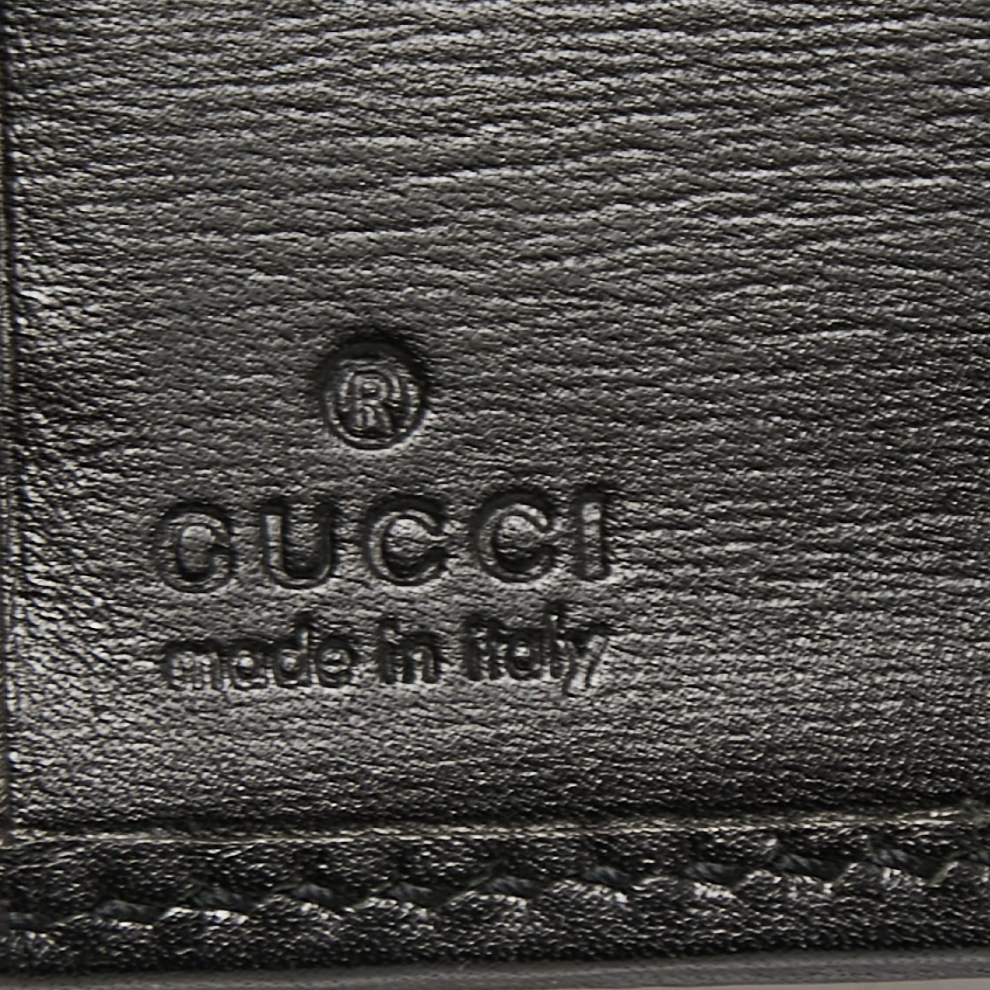 Gucci Black GG Canvas and Leather Wed Bifold Wallet 2