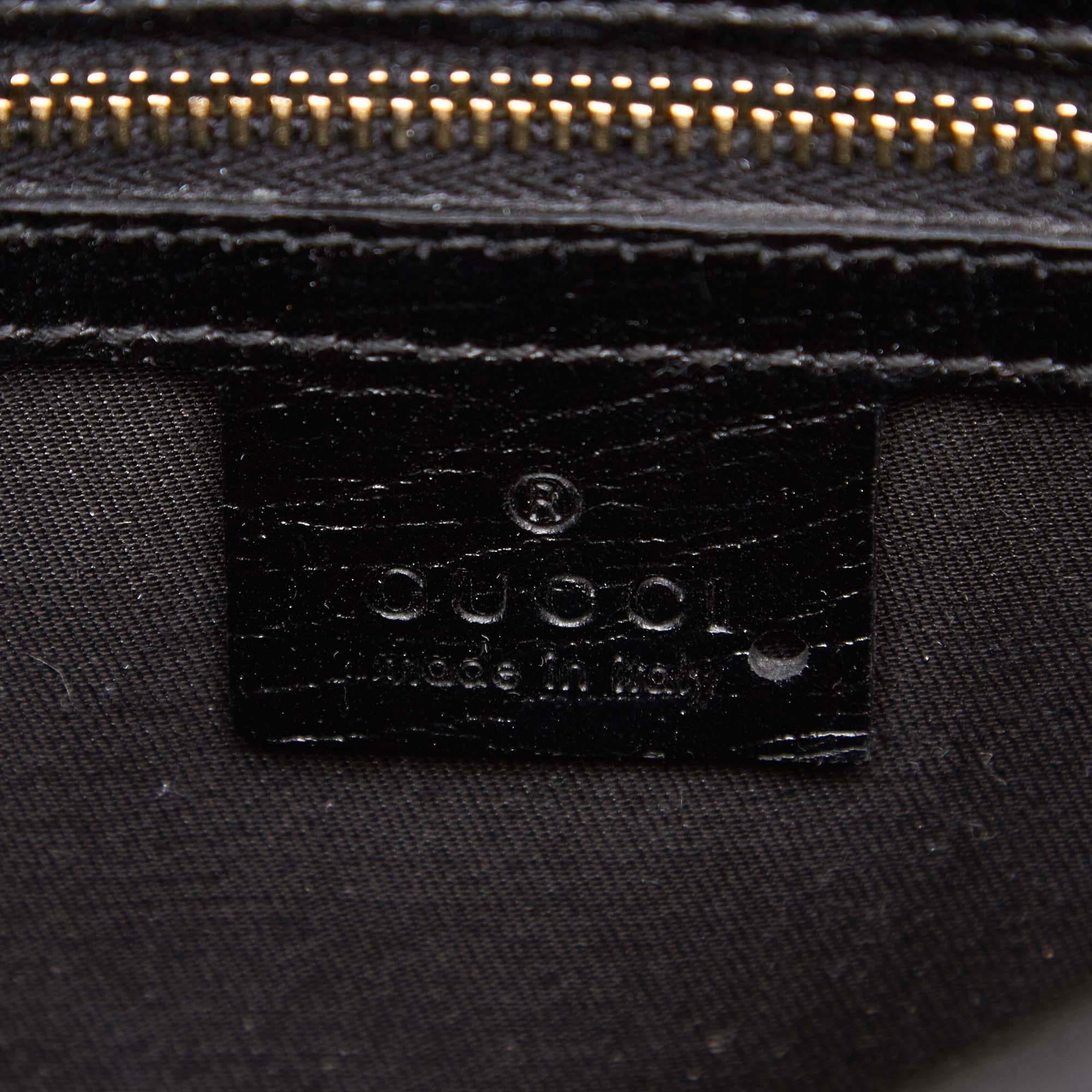 Gucci Black GG Canvas Hasler Crossbody Bag at 1stDibs